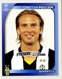 Sticker Christian Poulsen - UEFA Champions League 2008-2009 n. 323 - Panini