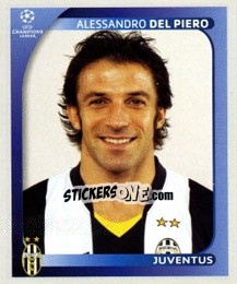 Sticker Alessandro Del Piero - UEFA Champions League 2008-2009 n. 328 - Panini
