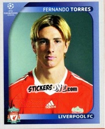 Sticker Fernando Torres - UEFA Champions League 2008-2009 n. 348 - Panini
