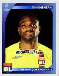Sticker John Mensah - UEFA Champions League 2008-2009 n. 353 - Panini