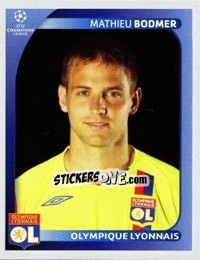 Sticker Mathieu Bodmer - UEFA Champions League 2008-2009 n. 356 - Panini