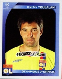 Sticker Jeremy Toulalan - UEFA Champions League 2008-2009 - Panini