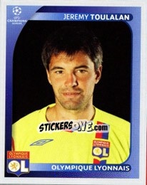 Sticker Jeremy Toulalan - UEFA Champions League 2008-2009 n. 358 - Panini