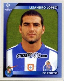 Sticker Lisandro Lopez - UEFA Champions League 2008-2009 - Panini