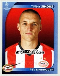 Sticker Timmy Simons - UEFA Champions League 2008-2009 n. 425 - Panini