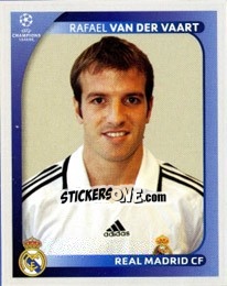 Sticker Rafael van der Vaart - UEFA Champions League 2008-2009 n. 445 - Panini