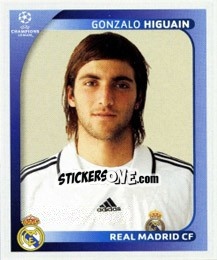 Sticker Gonzalo Higuain - UEFA Champions League 2008-2009 n. 447 - Panini