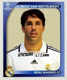 Sticker Ruud Van Nistelrooy - UEFA Champions League 2008-2009 n. 450 - Panini
