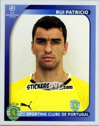 Sticker Rui Patricio - UEFA Champions League 2008-2009 n. 486 - Panini