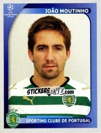 Sticker João Moutinho - UEFA Champions League 2008-2009 n. 493 - Panini