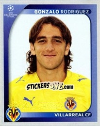 Sticker Gonzalo Rodriguez - UEFA Champions League 2008-2009 n. 524 - Panini