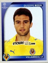 Sticker Giuseppe Rossi - UEFA Champions League 2008-2009 n. 533 - Panini