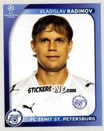 Figurina Vladislav Radimov - UEFA Champions League 2008-2009 n. 545 - Panini