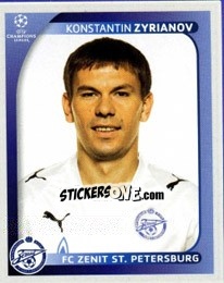 Sticker Konstantin Zyryanov - UEFA Champions League 2008-2009 - Panini