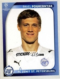 Sticker Pavel Pogrebnyak - UEFA Champions League 2008-2009 n. 550 - Panini
