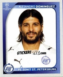 Sticker Alejandro Dominguez - UEFA Champions League 2008-2009 - Panini