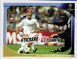 Sticker All-Time Player Appearances - UEFA Champions League 2008-2009 - Panini