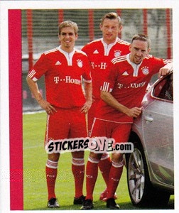 Sticker Philipp Lahm / Ivica Olic / Frank Ribery - FC Bayern München 2009-2010 n. 80 - Panini