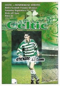 Sticker The Programme Cover - Scottish Premier Division 1996-1997 - Panini