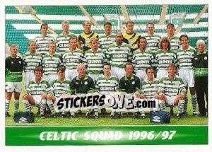 Cromo Celtic Squad 1996/97 - Scottish Premier Division 1996-1997 - Panini