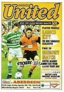 Cromo The Programme Cover - Scottish Premier Division 1996-1997 - Panini