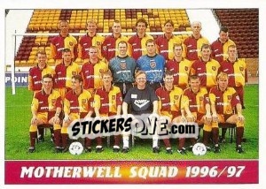 Cromo Motherwell Squad 1996/97 - Scottish Premier Division 1996-1997 - Panini