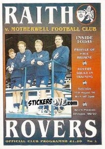 Cromo The Programme Cover - Scottish Premier Division 1996-1997 - Panini