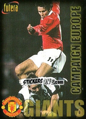 Sticker Clash of the Giants (puzzle 3) - Manchester United 1998 - Futera
