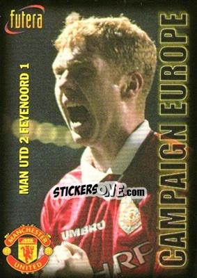 Sticker Manchester United 2 - Feyenoord 1 - Manchester United 1998 n. 87 - Futera