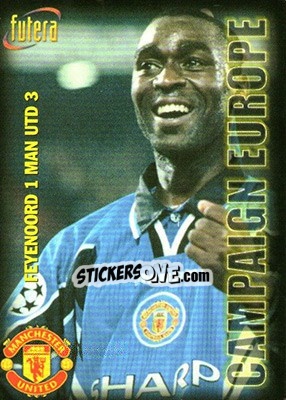 Sticker Feyenoord 1 - Manchester United 3 - Manchester United 1998 - Futera