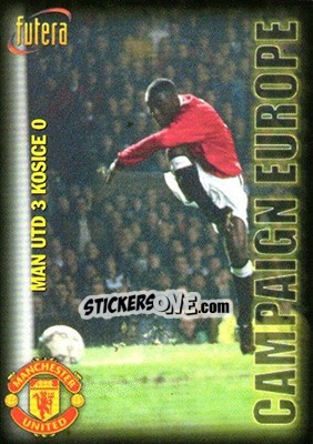 Sticker Manchester United 3 - Kosice 0 - Manchester United 1998 - Futera