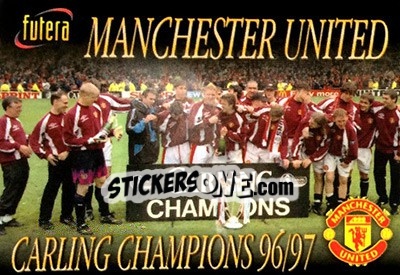 Sticker Carling Champions 96/97 - Manchester United 1998 - Futera