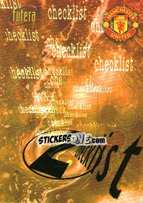 Cromo Checklist 2 - Manchester United 1998 - Futera