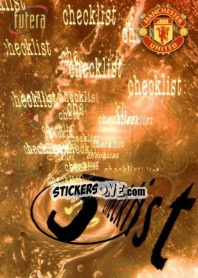 Sticker Checklist 3 - Manchester United 1998 - Futera