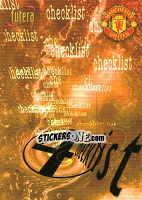 Cromo Checklist 4 - Manchester United 1998 - Futera