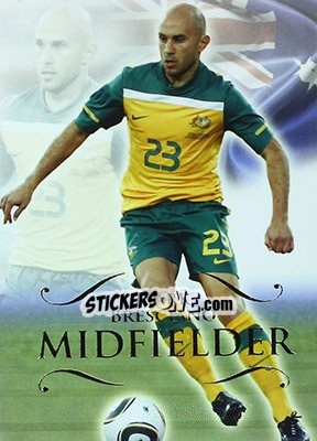 Sticker Mark Bresciano - World Football UNIQUE 2011 n. 65 - Futera