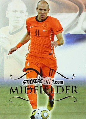 Sticker Arjen Robben - World Football UNIQUE 2011 n. 105 - Futera