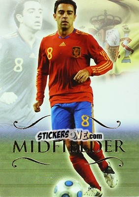 Sticker Xavi - World Football UNIQUE 2011 n. 114 - Futera