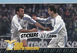 Sticker Pavel Nedved / Giuseppe Favalli - S.S. Lazio 1900-2000 n. 74 - Panini