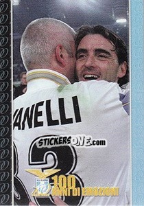 Sticker Roberto Mancini / Fabrizio Ravanelli - S.S. Lazio 1900-2000 n. 80 - Panini