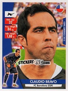Sticker Claudio Bravo - Copa América. Chile 2015 n. 29 - Navarrete