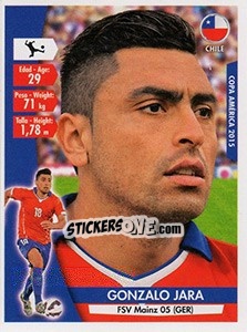 Sticker Gonzalo Jara - Copa América. Chile 2015 n. 30 - Navarrete