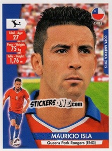 Figurina Mauricio Isla - Copa América. Chile 2015 - Navarrete