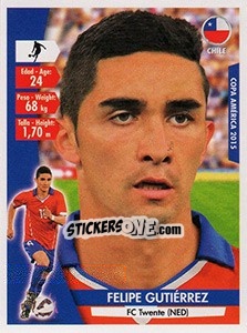 Sticker Felipe Gutiérrez - Copa América. Chile 2015 n. 38 - Navarrete