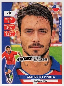 Sticker Mauricio Pinilla - Copa América. Chile 2015 n. 41 - Navarrete