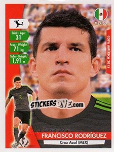 Sticker Francisco Rodriguez - Copa América. Chile 2015 n. 46 - Navarrete