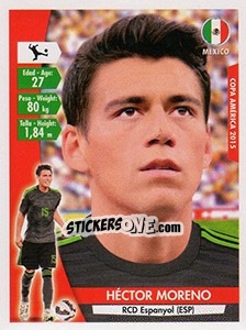 Sticker Hector Moreno - Copa América. Chile 2015 n. 47 - Navarrete