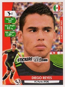 Sticker Diego Reyes - Copa América. Chile 2015 n. 49 - Navarrete