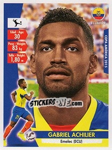 Sticker Gabriel Achilier - Copa América. Chile 2015 n. 65 - Navarrete