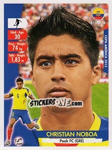 Sticker Christian Noboa - Copa América. Chile 2015 n. 68 - Navarrete